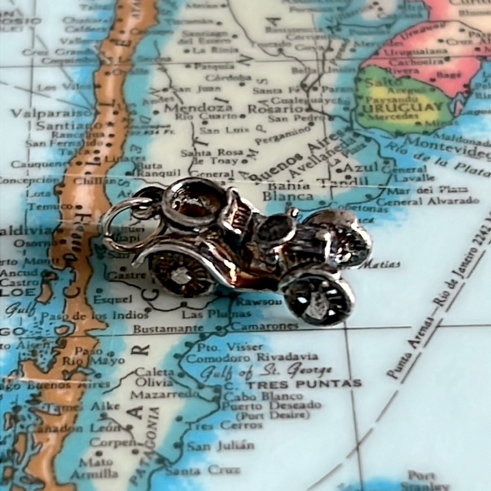 2/$30 Sterling Silver Charm Antique Car Vintage
